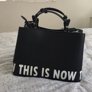 Zara crossbody bag with zip in black and white